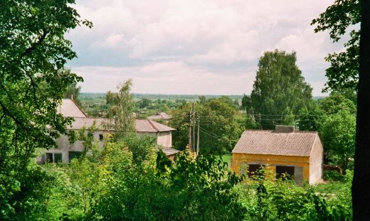 Blick vom Friedhofshügel in Pillkallen / Schloßberg / Dobrovolsh nach Nordwesten